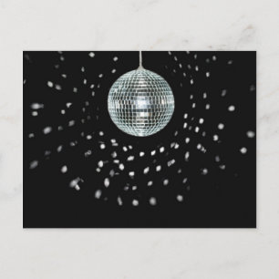 Carte Postale Boule Disco Foncé
