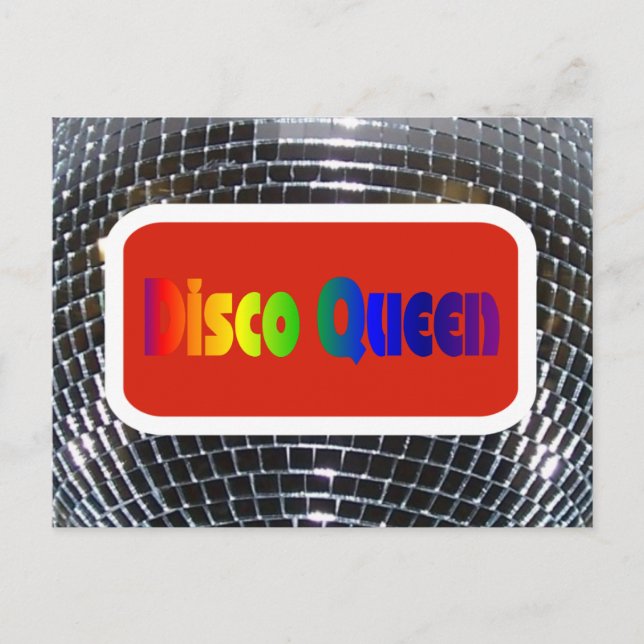Carte Postale Boule Disco Queen Shiny Mirror Disco (Devant)