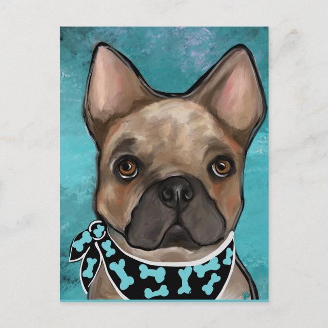 CARTE POSTALE BOULEDOGUE FRANÇAIS (Devant)