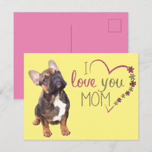 Carte Postale Bouledogue français Fête des mères French Bulldog