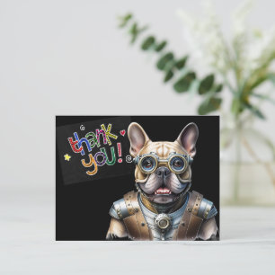 Carte Postale Bouledogue français robot fête des pères