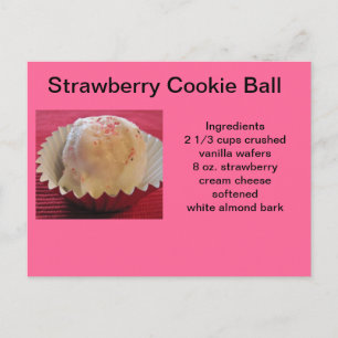 Carte Postale Boules de biscuits fraises