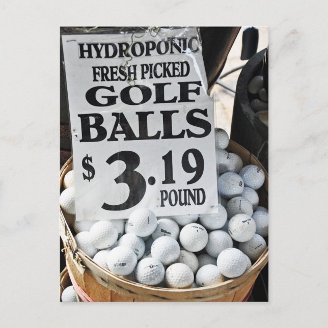 Carte Postale Boules de golf hydroponique (Devant)