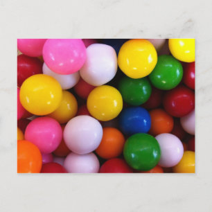 Carte Postale Boules de gomme arc-en-ciel