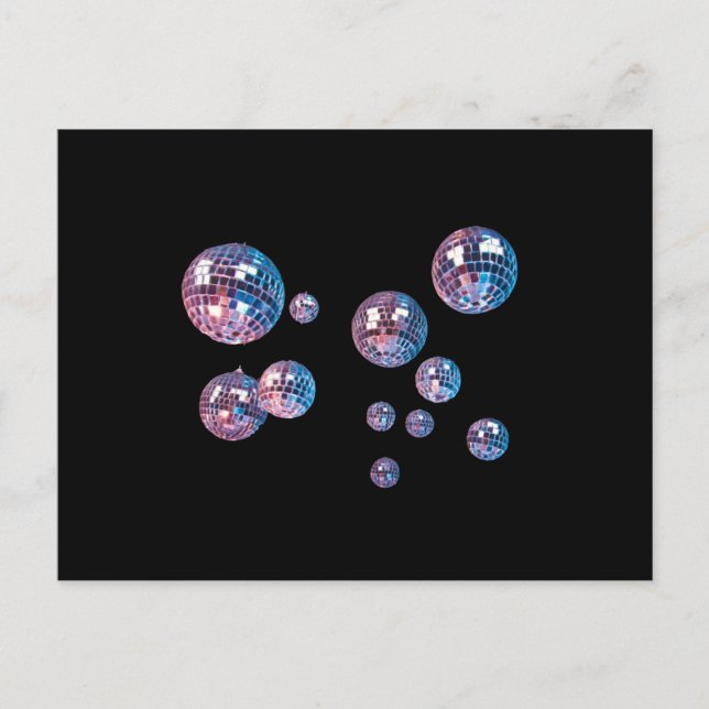 Carte Postale boules disco (Devant)