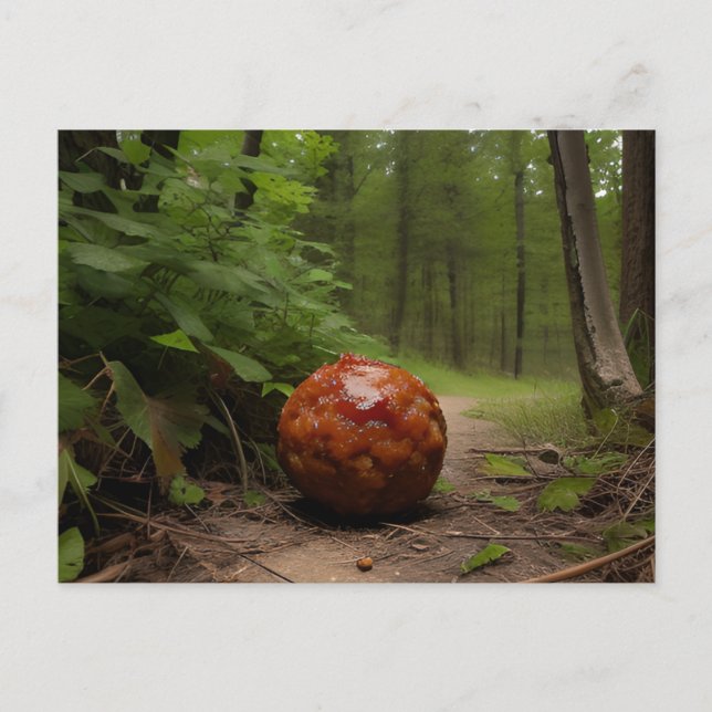 Carte Postale Boulette de viande aléatoire en forêt (Devant)