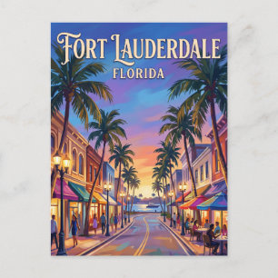 Carte Postale Boulevard Las Olas USA