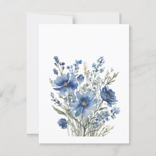Carte Postale Bouquet de fleurs Elégante aquarelle