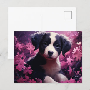 Carte Postale Bouquet de Joie Canine