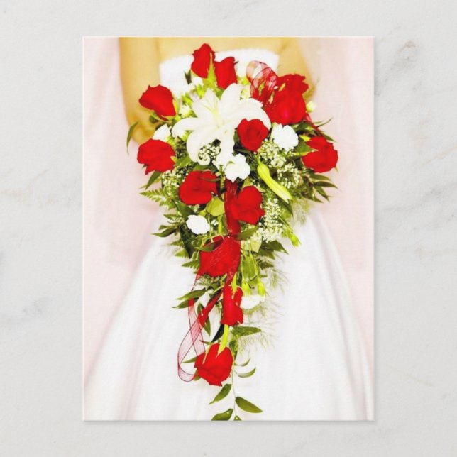 Carte Postale Bouquet de la Rose rouge (Devant)