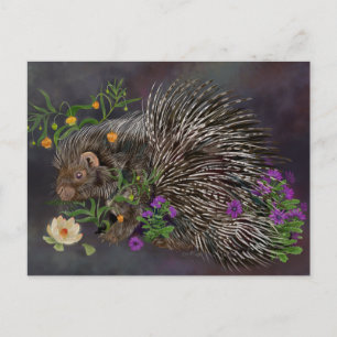 Carte Postale Bouquet de porc-épic en cage Art naturel