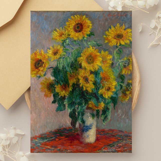 Carte Postale Bouquet de tournesols Monet (Créateur téléchargé)