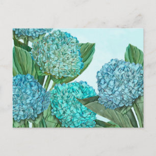 Carte Postale Bouquet d'été Blue Hydrangea