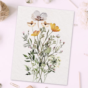 Carte Postale Bouquet Fleur sauvage séché