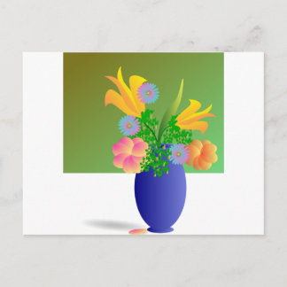 Carte Postale Bouquet Fleurs Clipart