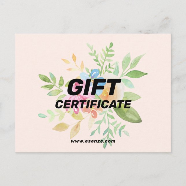 Carte Postale bouquet floral peint à la main (Devant)