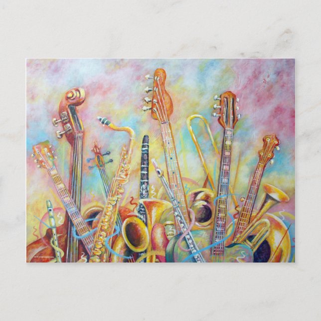 Carte Postale Bouquet musical (Devant)