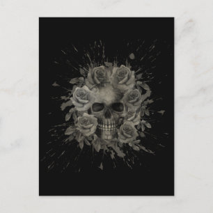 CARTE POSTALE BOUQUET SKULL SPLASH  