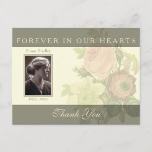 Carte Postale Bouquet vintage avec cadre Sympathy Merci P