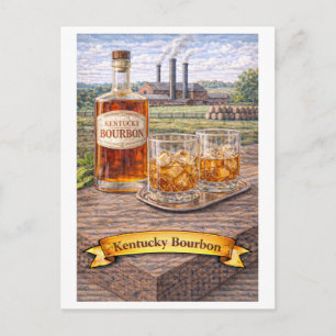 Carte Postale Bourbon du Kentucky (Série de cuisine américaine)