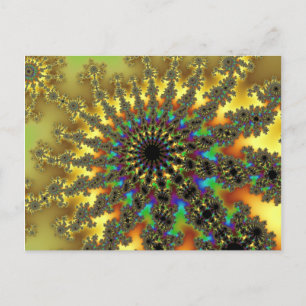 Carte Postale Bourse jaune et or