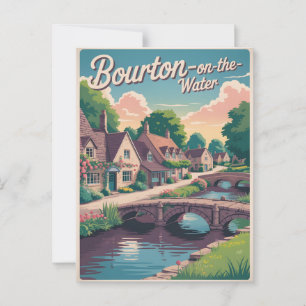 Carte Postale Bourton sur l'eau vintage