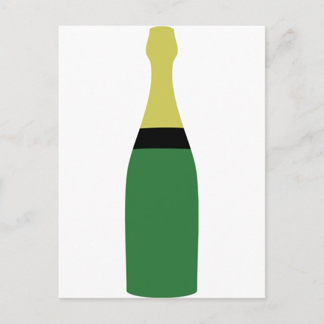 Carte Postale bouteille de champagne (Devant)