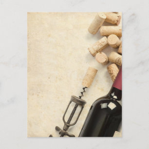 Carte Postale Bouteille de vin