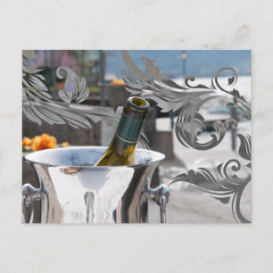 Carte Postale Bouteille de vin français