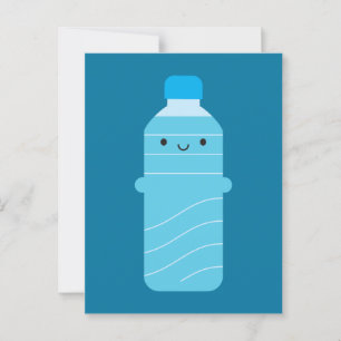 Carte Postale Bouteille d'eau Kawaii