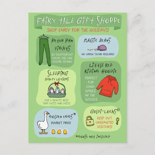 Carte Postale Boutique cadeaux Fairy Tale (Devant)