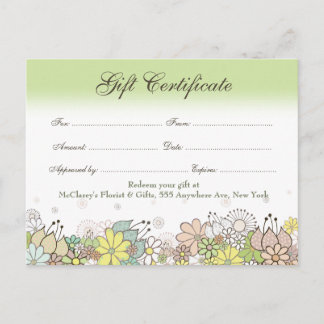 Carte Postale Boutique de bons cadeaux