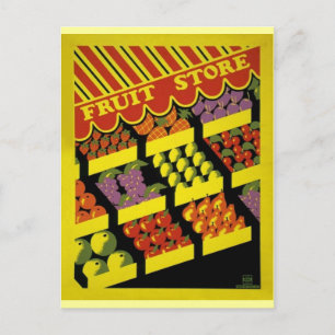 Carte Postale Boutique de fruits - Poster de l'APM -