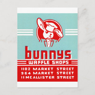 Carte Postale Boutiques de gaufres Bunnys