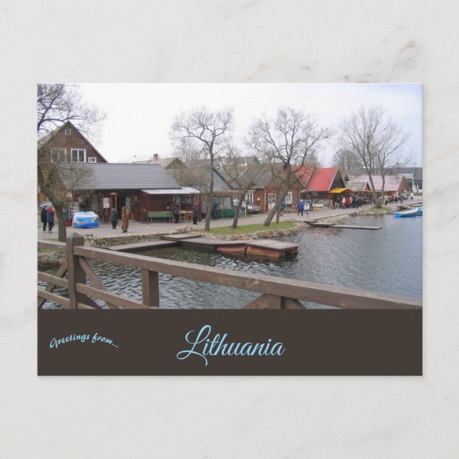 Carte Postale Boutiques de souvenirs à Trakai Lituanie (Devant)