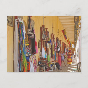 Carte Postale Boutiques de souvenirs en Carthagène Colombie
