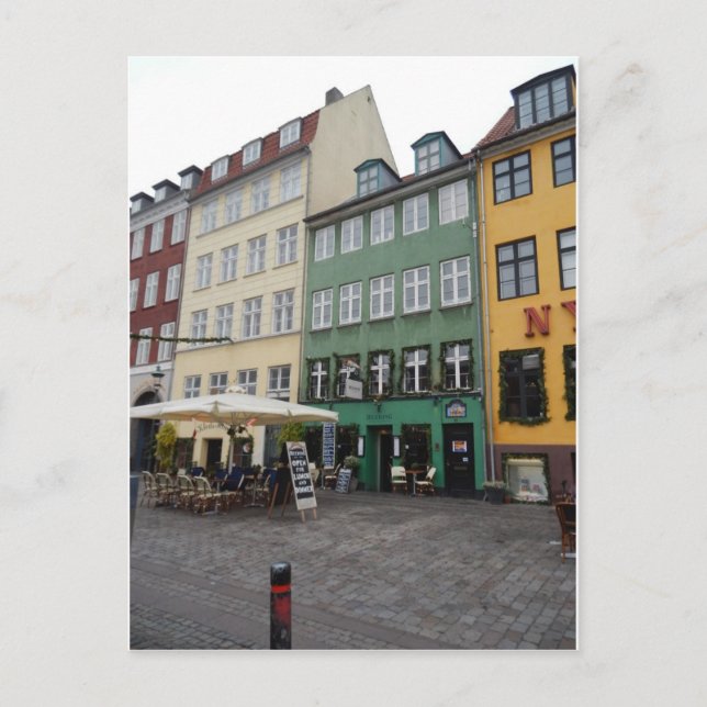 Carte Postale Boutiques & Restaurants, Nyhaven, Copenhague Danem (Devant)