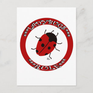 Carte Postale Bouton Ladybug