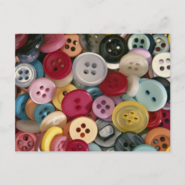Carte Postale Boutons colorés (Devant)