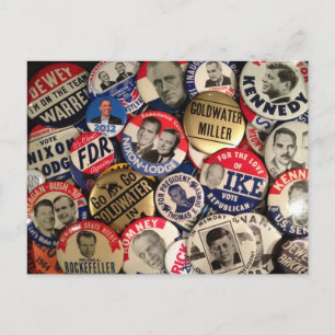 Carte Postale Boutons politiques