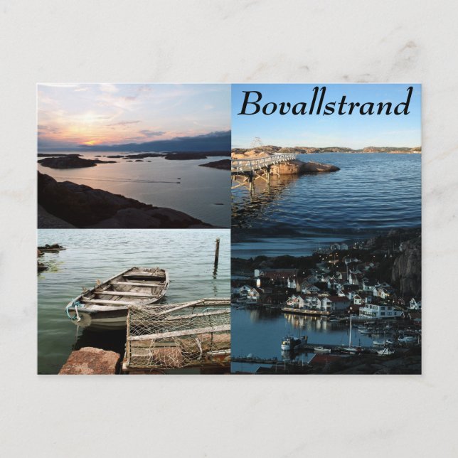 Carte postale Bovallstrand 4 images (Devant)