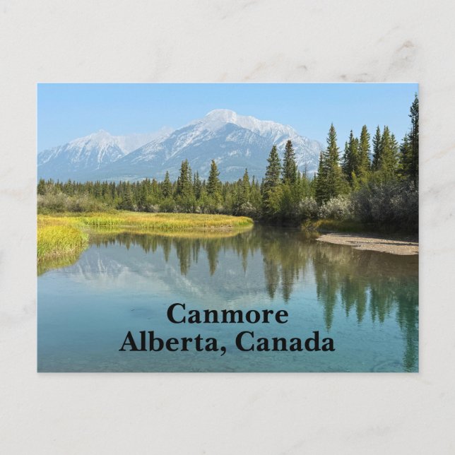 Carte Postale Bow River in Canmore Canada (Devant)