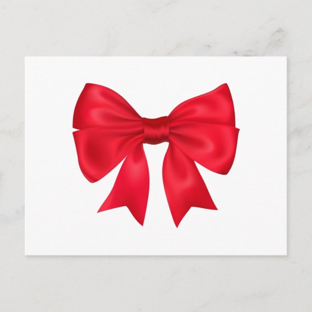Carte Postale Bow Ruban Rouge (Devant)