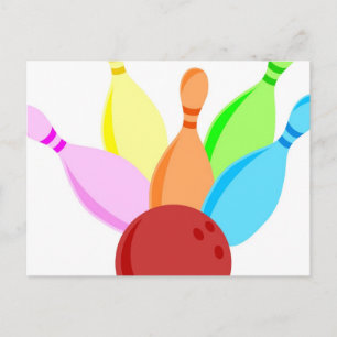 Carte Postale Bowling à dix broches