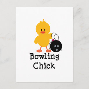 Carte postale Bowling Chick