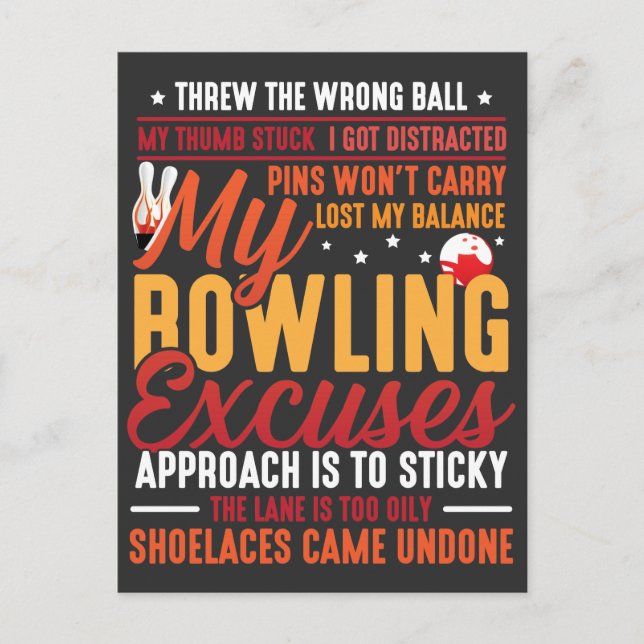 Carte Postale Bowling Player Explique Funny Bowler Sport (Devant)