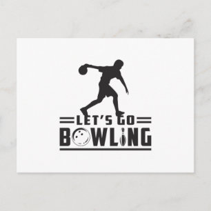 Carte Postale Bowling Sport Bowler Strike Bowl Drôle Idée cadeau