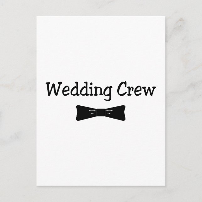 Carte Postale Bowtie de l'équipage mariage (Devant)