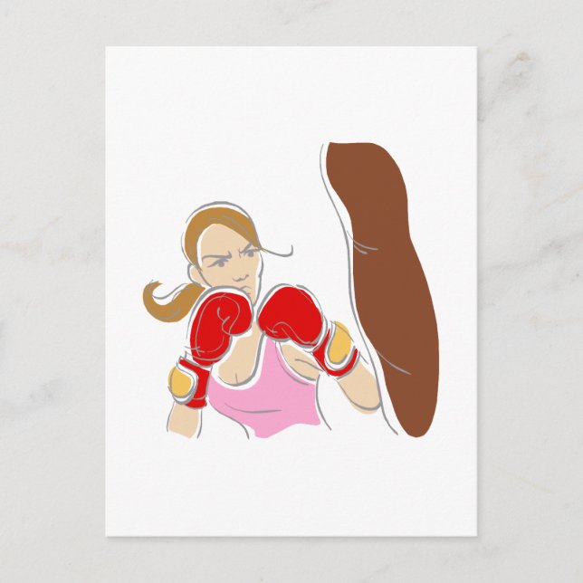 Carte Postale boxe (Devant)