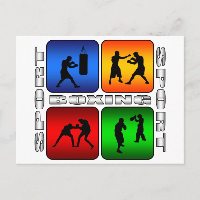 Carte Postale Boxe spectaculaire (Devant)